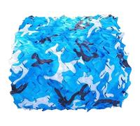 Red de Camuflaje Azul para Decoración de Exteriores - Malla de Sombreado Transpirable para Patio, Escondite de Fotografía y Fiestas(2x4.0m/6.6x13ft)
