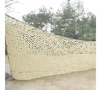 Red de Camuflaje Beige de 2,0 m/4,0 m/5,0 m/6,0 m/7,0 m/8,0 m/9,0 m/10,0 m, Red de Camuflaje de Caza de Doble Capa for pérgola, Tela de Sombra de Camuflaje Transpirable(2.0x7.0m/6.5x22.9ft)