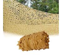 Red de Camuflaje para Caza, Paisaje de Bosque Al Aire Libre Decoración de Red de Camuflaje Militar, Malla de Protección para Sombra Camping Jardines Ciegos Disparos CS(Beach Yellow,6.5x6.5M)