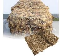 Red de Camuflaje para Caza, Paisaje de Bosque Al Aire Libre Decoración de Red de Camuflaje Militar, Malla de Protección para Sombra Camping Jardines Ciegos Disparos CS(Desert,7.5x7.5M)