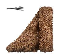 Red de Camuflaje Sombra Exterior Reforzada con Red de Nylon, Tela Camuflaje Oxford para Caza, Jardín, Terraza y Camping, Decoración Militar, Desierto Digital y Arena(Desert,3X3.5m)