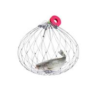 Red de cangrejo de alambre de acero, jaula de cangrejo de alambre automática, jaula de acero, accesorios de pesca, red de pesca de alambre de acero suave, red multifuncional, apertura y cierre