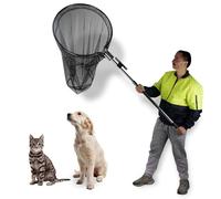 Red de captura de animales, red de perros, herramientas de poste para aves de corral, pollo, gato salvaje, pato, ganso, pájaro, mofeta, murciélago, zorro, mapache