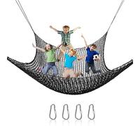 Red de carga de escalada - Red de seguridad de doble capa resistente para patio de recreo, protección contra caídas con 4 ganchos adicionales, red duradera para patio de recreo al aire libre/interior