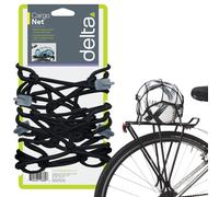 Red de carga peque a de Delta Cycle: red el stica extensible con ganchos que se estira hasta 55 x 55 cm. Mantiene tu equipo bien sujeto para bici