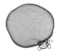 Red de cubo de lluvia con cubierta de malla para cubos de agua de diámetro pequeño, tapa de protección mantiene el agua limpia y mosca, fácil fijación con cordón (60 cm)