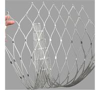 Red de cuerda de acero inoxidable 304, malla flexible de cuerda de acero inoxidable, red de seguridad for barandilla de cerca de jaula de zoológico (tamaño: 1 x 1 m), malla metálica multifuncional (ma