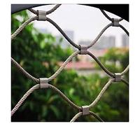Red de cuerda de acero inoxidable flexible de 2 mm, valla de jardín tejida antirrobo para protección de aves de corral y ganado, resistente a los impactos, tamaño de 10 cm, perfecta para mascotas y