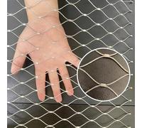 Red de Cuerda de Acero Inoxidable Flexible y Duradera - Red de Seguridad de Malla de 4 cm para balcón, Valla de jardín, Barrera para Mascotas, protección Exterior, Ideal para Mascotas y niño