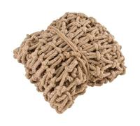 Red de cuerda de cáñamo de yute resistente de 14 mm de grosor, red de escalada segura para jardín, parque infantil y decoración al aire libre, malla duradera C para remolques (tamaños: 4 x 4 m y 2 x 2