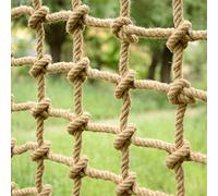 Red de Cuerda de Cáñamo para Seguridad y Decoración, Escalera de Cuerda para Niños y Mascotas, Red de Cuerda Versátil, Red Protectora para Barandillas d(Size:1.5mx2m(4.9x6.5ft),Color:malla cuadrada)