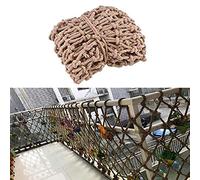 Red de Cuerda, Red de Cuerda Beige de 8 mm para Seguridad Infantil - Red de protección contra caídas para Exteriores, Ideal para Balcones, escaleras y decoración de Jardines. Red de Pesca de
