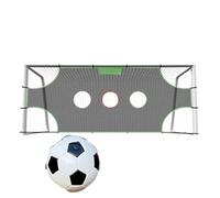 Red de destino para fútbol - Portería de fútbol Objetivo Netto 12 x 6 | Red de práctica de fútbol desmontable, la red con zonas de perforación 1/3/5, equipo de entrenamiento para mejorar la precisión