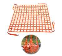 Red de Elevación de Carga,1 x 1 M de Carga, Red Colgante de 500 KG, Red Colgante de Poliéster, Gran Capacidad de Carga,para Carga y Descarga de Mercancías, Resistencia al Desgaste,Orange