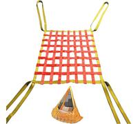 Red de elevación de Carga de Alta Resistencia, Red de Seguridad Industrial Colgante para Aparejos de construcción, Movimiento y Remolque, 3x3 m/Malla 15 cm/Carga 2 t