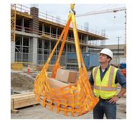 Red de elevación de carga Red De Carga Colgante, Para Aparejos Y Mudanzas En Construcción, Con Eslinga Plana De Nailon, Para Cajas De Camionetas, SUV Y Remolques(1.5x1.5m - Load 2ton(10cm mesh))