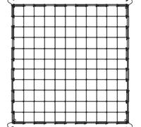 Red de enrejado elástica ajustable para plantas trepadoras, verduras, frutas y flores con tela de poliéster para uso en jardín al aire libre (negro, 3 x 3 pies)