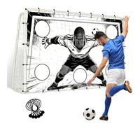 Red de entrenamiento de fútbol, portería de entrenamiento interactiva de | Red de fútbol para lanzar, para adolescentes, adultos, mujeres, escuela, casa, césped, parque de juegos, jardín e