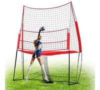 Red de entrenamiento de voleibol, altura ajustable para práctica de pinchos y servicios, portátil para uso en interiores y exteriores