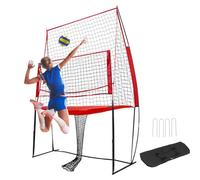 Red de Entrenamiento de Voleibol Profesional, estación de práctica de Voleibol de 3,35 x 2,44 m, Altura Ajustable, para saques, pases y remates en Ejercicios de Equipo.(Red)