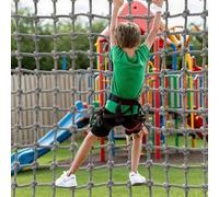 Red de escalada al aire libre para niños y adultos, 3 x 4 m, para pista de obstáculos, parque infantil, escalera de cuerda, columpio para casa del árbol y gimnasio de la selva, diseño de 14 mm