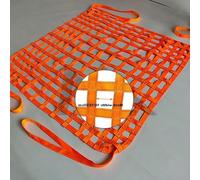 Red de eslinga plana de poliéster: redes de elevación de carga, correas resistentes para manipulación de materiales, red elástica de carga, redes de muelle para construcción de edificios(2 X 2M/Mesh 2