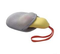 Red de espuma exfoliante para jabón, esponja de baño de malla gris con cordón para colgar, bolsa de limpieza corporal de espuma rápida, limpiador de ducha de fibra de viscosa para fregadero o bañera