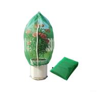 Red de frutas de polietileno resistente a los rayos UV con cremallera y cordón para protección al aire libre de manzanas, peras, ciruelas, uvas y frutas de hueso (47 x 71 pulgadas)
