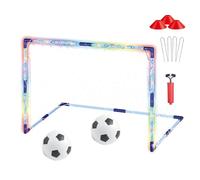 Red de fútbol para niños: portería emergente portátil para Patio y jardín, Kit de Entrenamiento Interior/Exterior con 2 balones de fútbol, Bomba y estacas, 95 x 69 x 69 cm, 1050 g