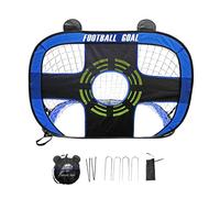 Red de fútbol plegable para patio trasero - Marco reforzado y poliéster resistente al desgarro, montaje rápido para portería de fútbol funcional en el campo/casa