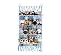 Red de hamaca de peluche de 4 niveles, soporte de almacenamiento de juguetes de macramé, organizador de red de malla para colgar en la pared para peluches pequeños y grandes, hogar