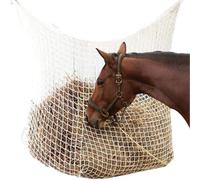 Red de heno Bolsa de red de heno de alimentación lenta blanca, alimentador de esquina for caballos Bolsa de heno de esquina profunda for caballos ovejas de cabra, bolsa de alimentador de heno colgante