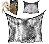 Red De Heno,Red Para Heno120 x 90 CM,Comedero Para Caballo De Alimentación Lenta,Heno Red Para Caballos,Estrecha Malla De Heno Grande Para Cabras, Animales,Caballos (Negro)