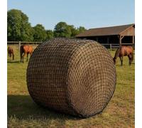 Red de Heno Redonda, Hilo Grueso Red para Heno, Polietileno Duradero, Resistente a Mordeduras y Desgarros, Ralentiza la Alimentación, Reduce el Desperdicio de Heno para Caballos (4,5 × 4,5 m)