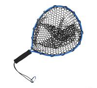 Red de inmersión plegable con correas de silicona suave y marco de aluminio resistente para un manejo seguro de peces en ríos y lagos de agua dulce (azul)