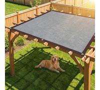 Red de invernadero de 4,6 m x 4,9 m con ojales, 90% de protección UV, tela gris personalizable para jardín al aire libre, cubierta de patio, protección de coche y más