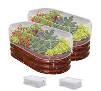 Red De Jardín Camas Elevadas - Pantalla De Barrera De Aves De Malla De 2 Piezas, Cubierta De Protección De Cultivos De Vegetales Con Cordón De 130x80x55cm | Redes De Pantalla Para Macetero Para Jardín