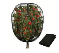 Red de jardín con cremallera lateral y dobladillo con cordón para árboles frutales y verduras para mantener la circulación del aire mientras se intrusa plagas (4 x 4 pies)