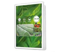 Red de jardín ultra fina blanca, cubierta de 10 x 30 pies, barrera de malla resistente para verduras, frutas, flores, protege de pájaros, plagas e insectos (10 x 20 pies x 6 m)