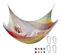 Red de Juegos - Grid de Escalada de Cuerdas, robos de Aventuras Resistentes | Colorido Entrenador de obstáculos de Patio Trasero, de Seguridad de recreación Protectora, Net para el Uso del depor