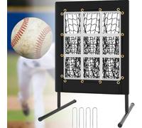 Red de lanzamiento de béisbol portátil para entrenamiento, resistente y altura ajustable, ideal para golpear, lanzar, lanzar y atrapar ejercicios