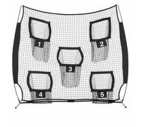 Red de lanzamiento de rugby de 7 pies, objetivo de lanzamiento de fútbol, equipo de entrenamiento de mariscal de campo con 5 bolsillos para mejorar la precisión del lanzamiento del fútbol, fácil