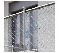 Red de malla de alambre de acero inoxidable, red de seguridad para jardín, aves de corral, pollo, balcón, valla de ciervos y animales, 1 x 10 m, 15 cm, tamaño del agujero, protección de jardín