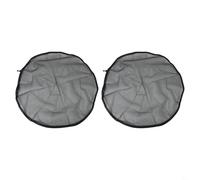 Red de malla fina para lluvia con cordón para una fijación apretada, cubierta de polietileno que evita escombros e insectos en cubos de agua, 2 piezas (80 cm)