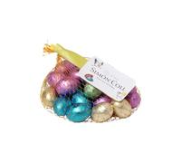 Red de mini huevos de chocolate con leche rellenos de praliné 135g - Simón Coll