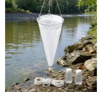 Red de muestreo de plancton, malla 125-600 con cuerda para recoger muestras de fitoplancton y protozoos, red de plancton portátil para investigación y estudios
