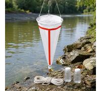 Red de muestreo de plancton, malla 125-600 con cuerda para recoger muestras de fitoplancton y protozoos, red de plancton portátil para investigación y estudios