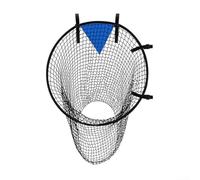 Red de objetivo de fútbol para entrenamiento, portón ajustable con malla de poliéster y zonas de golpe azules, plegable para ejercicios de precisión al aire libre, color negro, 22,8 x 27,5 pulgadas