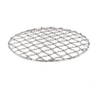 Red de parrilla de acero inoxidable para camping, rejilla de cocción al fuego, adecuada para viajes al aire libre, picnics, mochileros y aventuras de conducción autónoma (redonda)