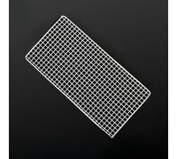 Red de parrilla portátil de acero inoxidable, malla de alambre rectangular para camping, picnic, cocina al aire libre, parrilla de barbacoa resistente a la corrosión (20 x 40 cm)